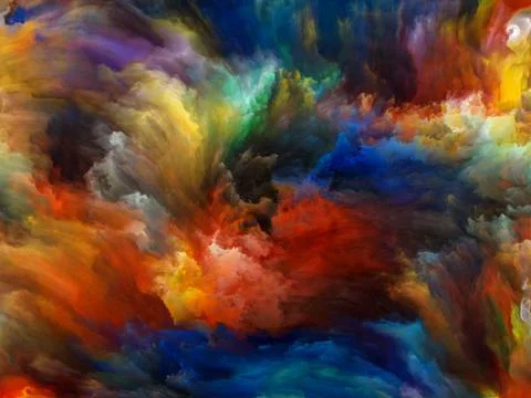 Virtual Life of Paint Stockillustratie