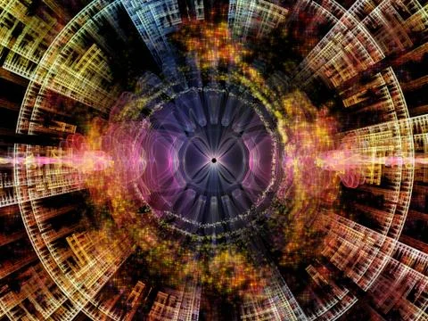 Virtual Life of Radial Oscillation Stock Illustration