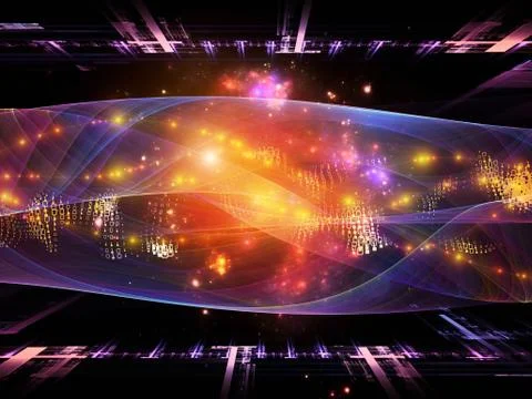 Virtual Life of the Sine Wave Stock Illustration