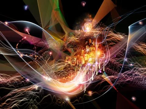 Virtual Life of Virtual World 스톡 일러스트