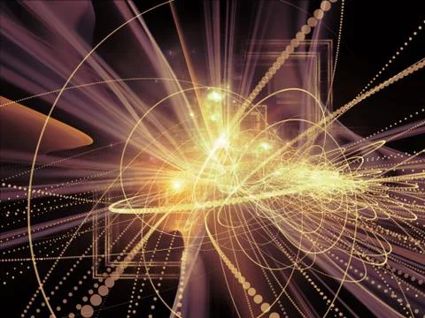 Virtual Life of Wave Particle Stock Illustration