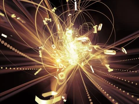 Virtual Life of Wave Particle Stock Illustration