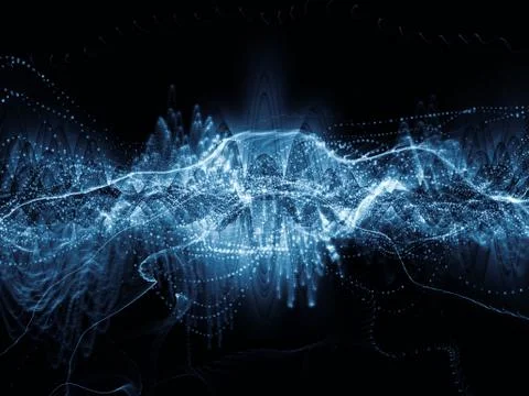 Virtual Light Wave Stock Illustration