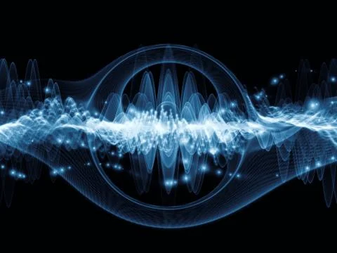 Virtual Light Wave Stock Illustration