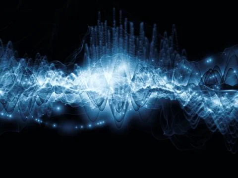 Virtual Light Wave Stock Illustration