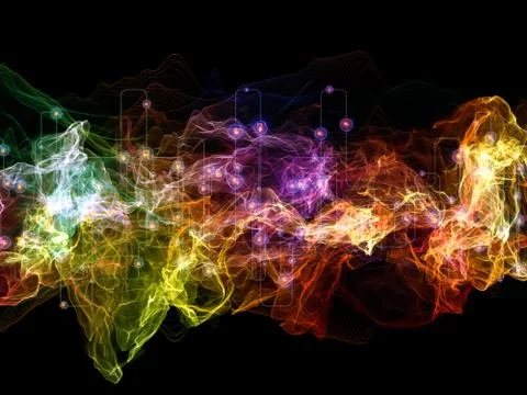 Virtual Light Wave Stock Illustration