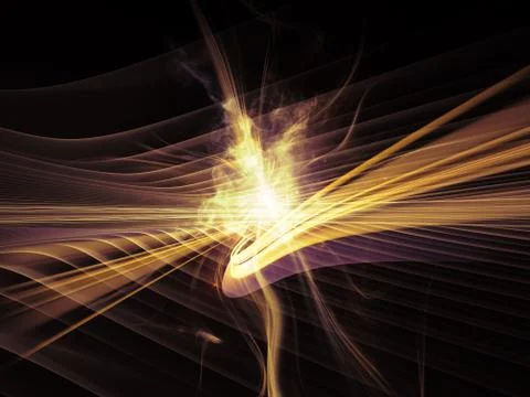 Virtual Light Waves Stock Illustration