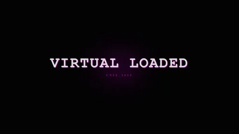 Virtual Loaded Text Animation - Futuristic Digital Technology Concept Stock Footage 331568220