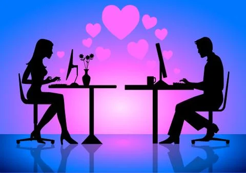 Virtual Love Stock Illustration