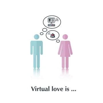 Virtual love is Stock Illustration