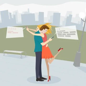 Virtual Love Stock Illustration