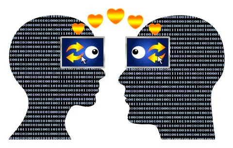 Virtual Love Stock Illustration