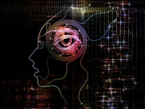 Virtual Machine Consciousness Stockillustratie