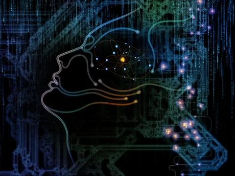 Virtual Machine Consciousness Free Stock Illustration