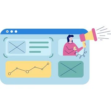 Virtual marketing icon vector commerce online shop Illustration