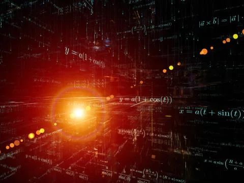Virtual Mathematics Illustrazione stock