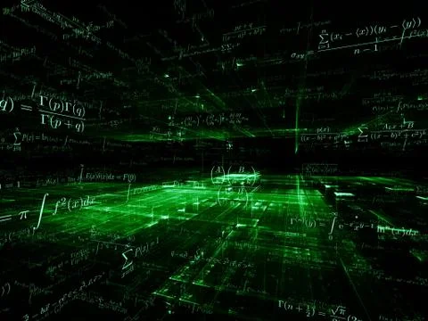 Virtual Mathematics Stock Illustration