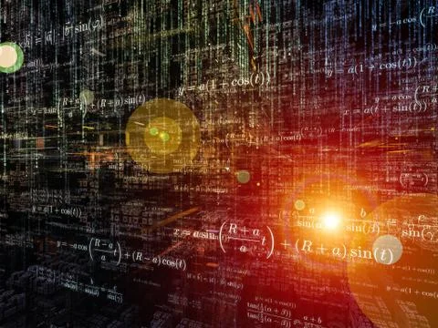 Virtual Mathematics Stock Illustration
