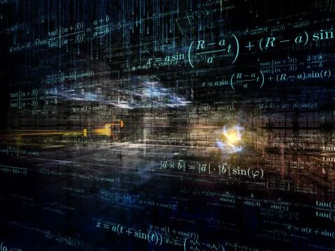 Virtual Mathematics Stock Illustration