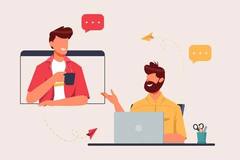 Virtual Meeting Stock Illustration