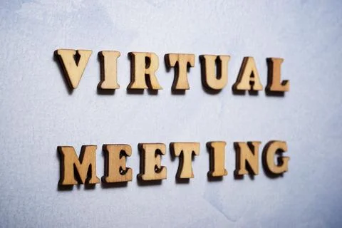 Virtual meeting text Фото