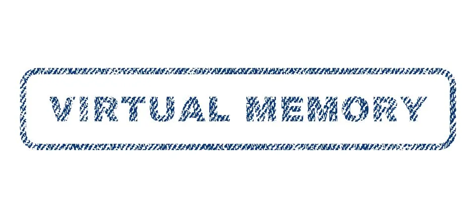Virtual Memory Textile Stamp Stock Illustration