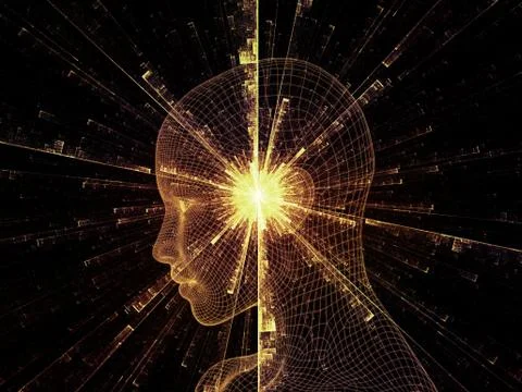 Virtual mind Stockillustratie