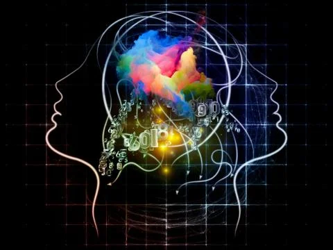 Virtual Mind Illustrazione stock