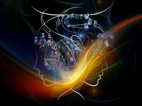 Virtual Mind Illustrazione stock
