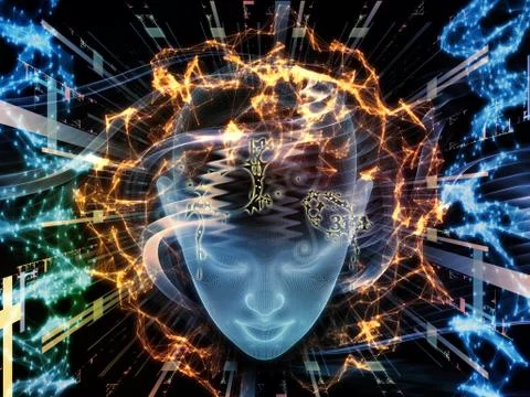 Virtual Mind Illustrazione stock