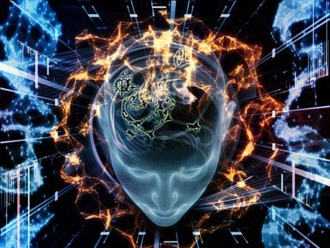 Virtual Mind Illustrazione stock