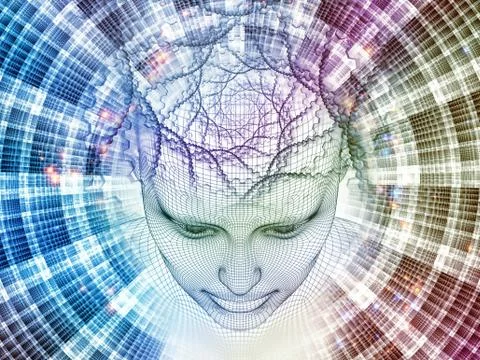 Virtual Mind 스톡 일러스트