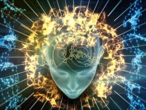 Virtual Mind Illustrazione stock