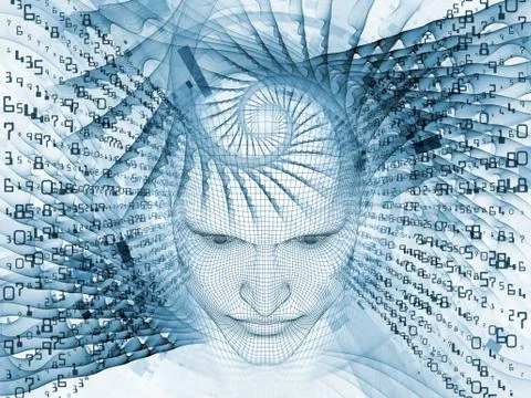 Virtual Mind Illustrazione stock