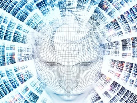 Virtual Mind 스톡 일러스트