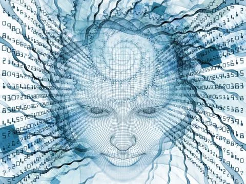 Virtual Mind 스톡 일러스트