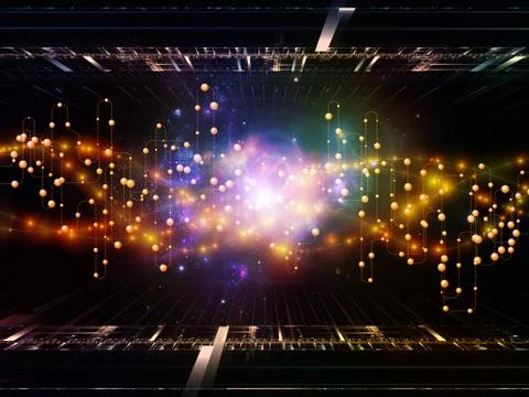 Virtual Network Background Illustrazione stock