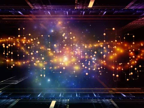 Virtual Network Background 스톡 일러스트