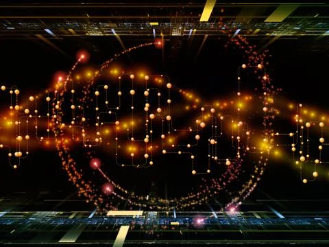 Virtual Network Background 스톡 일러스트