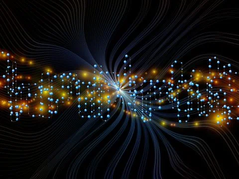 Virtual Network Background Stock Illustration