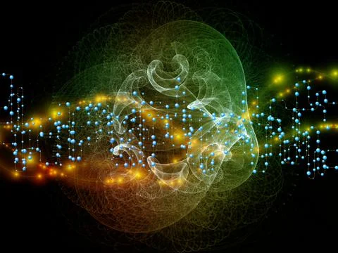 Virtual Network Background Stock Illustration