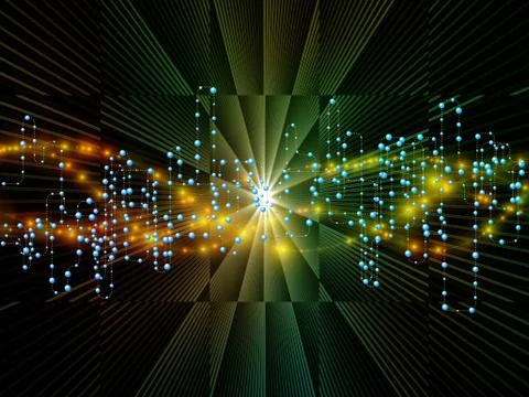 Virtual Network Background Stock Illustration