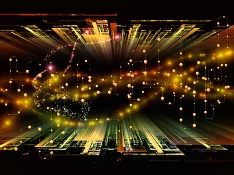 Virtual Network Background Stock Illustration