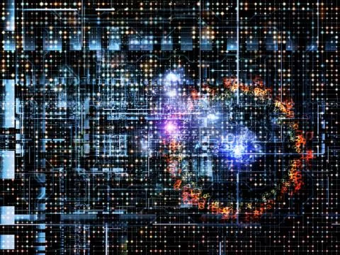 Virtual Network Illustrazione stock