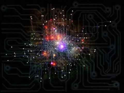 Virtual Network Illustrazione stock