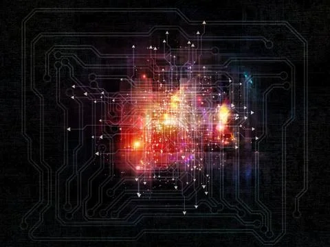 Virtual Network Illustrazione stock