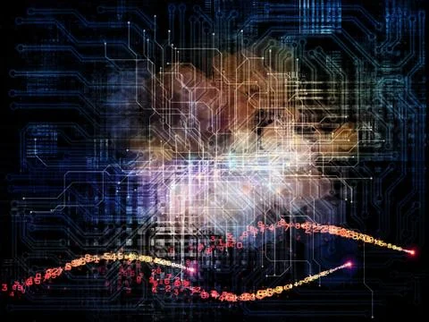 Virtual Network Illustrazione stock