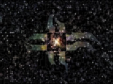 Virtual Network Illustrazione stock