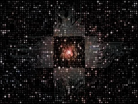 Virtual Network Illustrazione stock