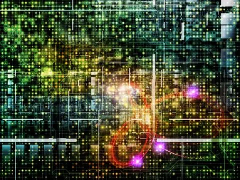 Virtual Network Illustrazione stock